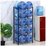 5 Gallon Water Cooler Jug Holder Rack, Stackable Water Bottle Storage Rack, Water Jugs 5 Gallon Organizer Water Bottle Holder, Heavy Duty Detachable Water Jug Organizer of Carbon Steel