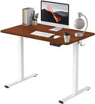 FLEXISPOT Standing Desk Electric Stand Up Desk with 100×60cm Whole-Piece Maroon Desktop Ergonomic Memory Controller Height Adjustable Desk E150(White Frame + 40" Maroon Desktop)…