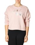 Calvin Klein Women's Jeans Monogram Long Sleeve Pullover Sweatshirt, Enchant, XL