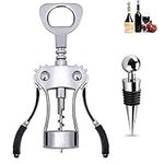 Ventdest Wing Corkscrew Wine Bottle Opener with Bottle Stopper, Premium Corkscrew Cork and Cap Bottle Opener for Waiters Wine Enthusiast