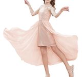 GRACE KARIN Girl Sequin Christmas Fancy Dress Wedding Bridesmaid Flower Dress A-Line Dress Rose Gold 8-10 Years