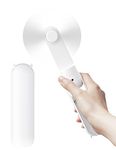 LETSCOL Portable Handheld Fan, Mini Pocket Hand Fan, Foldable Personal Desk Fan with Power Bank, USB Rechargeable Fan [14-21 Working Hours] for Makeup Home Travel Outdoor (White)