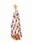 GR handicrafts Christmas Xmas Tree Christmas Decoration Items, Christmas Xmas Tree Decoration Outdoor and Indoor, Artificial Tree for Decoration - Christmas Tree Decor Spiral Shape with Red Pearl