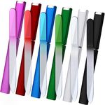 Mudder 6 Pack Glass Nail Files with Case Crystal Glass Fingernail Files Double Sided Glass Nail File Mixed Color Manicure Set for Gentle Nail Care, 6 Colors (Black, Green, Pink, Red, Blue, Silvery)