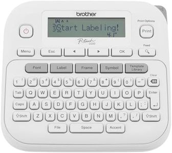 Brother P-Touch Label Maker, PTD220, Thermal, Inkless Printer for Home & Office Organization, Portable & Lightweight, QWERTY Keyboard, One-Touch Keys & 25 Pre-Set Label Templates Label Memory