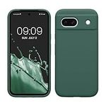 kwmobile Case Compatible with Google Pixel 8a Case - TPU Silicone Phone Cover with Soft Finish - Forest Green