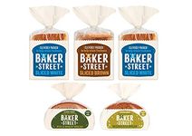 Baker Street Bread Assorted White, Brown, Rye Wheat, Rye Seeded Pack of 5