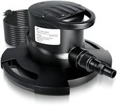 LANCHEZ 1/2 HP Automatic Swimming Pool Cover Pump, 2000 GPH Submersible Pool Pump Cover with Check Valve & 3 Adapters, 25ft Power Cord Water Removal Pump for Pool Rooftops Pond Hot Tub