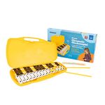 Percussion Workshop KB13 25 Note Chromatic Glockenspiel with Case & Beaters,Yellow