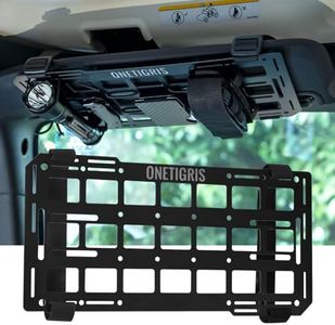 OneTigris Molle Visor Organizer, Fiberglass Rigid MOLLE Panel, Tactical Versatile Car Sun Visor Organizer Interior Accessories Holder for Vehicle, SUV, Trucks