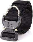 Tactical belt,Tactical Duty Belts Nylon Webbing, Mens HIGOD Military Style Utility Riggers Belt 1.5'' (Black)