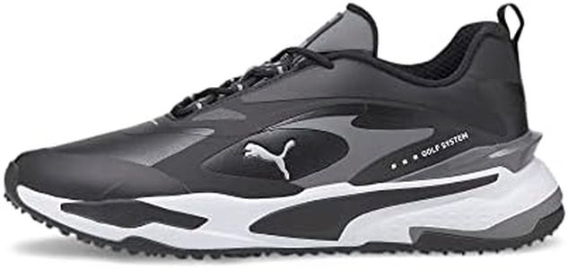 PUMA Unisex GS-Fast Golf Shoe, Black-Quiet Shade, 7.5 UK