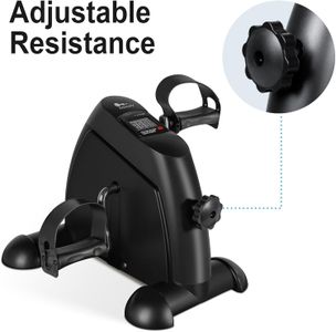 himaly Mini Exercise Bike – Portable Pedal Exerciser with LCD Display, Adjustable Resistance for Home Leg & Arm Fitness