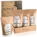 ☘️ Ground Organic Coffee Box | Coffee Tasting Box, 4x250g, Hand-Roasted | Arabica Organic Ground Coffee | Gift Idea