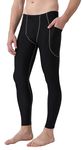 Lemorecn UPF 50+ Men's Surfing Leggings Sun Protection Swimming Pants, Black/Gray, X-Large