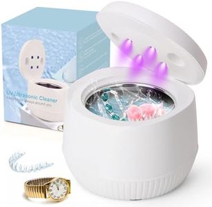 Famisym Ultrasonic Cleaner for Dentures, Retainer, Aligner, Toothbrush Head, Whitening Trays, Mouthguards, 45KHz Ultrasonic Cleaner Machine for All Dental Appliances