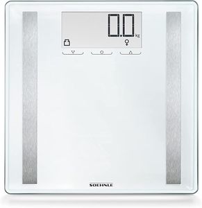 Soehnle Shape Sense Control 200 Digital Bathroom Scale – White Body Analysis Scale with 180kg Capacity, Body Fat, Water & Muscle Measurement, Calorie Requirement Calculation and User Recognition