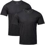 DANISH ENDURANCE Men's T-Shirts, Organic Cotton T-Shirts for Men, Multipack, Crew Neck, Short Sleeve, Premium Soft Blend, 2-Pack - Jet Black, M