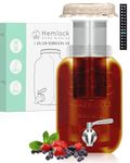 1 Gallon Kombucha Jar Starter Kit with Spigot, Continuous Kombucha Brewing Jar Kit, Glass Kombucha Starter Kit with Stainless Steel Mesh Filter (1GKJ)
