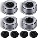 4PCS 2.72" Trailer Hub Cap,tow axle hub and bearing dust caps with 4 additional rubber plugs for most 7000-8000 lb wheel hub trailers, trailer bearing dust caps