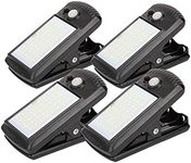 Morestar 4 Pack Solar Motion Sensor Security Umbrella Light,Clip on Lights Outdoor with 40 LED,2 Modes Waterproof for Christmas Gifts Patio Wall Garage Hiking Camp Tent Portable Emergency Lighting