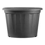 Hug A Plant | Heavy Duty 18 Inch Plastic Planter | Grower Pot/Garden Pot for Home & Garden (Black, Pack of 1) (18INCH | 45CM)