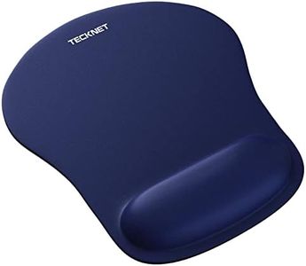 TECKNET Tapis de Souris avec Repose Poignet Tapis de Souris Ergonomique Tapis Souris Imperméable pour Ordinateur, Ordinateur Portable, Bureau, Maison et Voyage, Base Antidérapante, Bleu