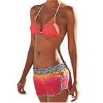 AMhomely 2 Piece Swimsuit for Women Padded Tankini Set Sporty Bikini Tops Shorts Swimsuit Swimwear Clearance Summer Sexy Bikini Sets Beach Push Up Bathing Suit Swimwear Sale