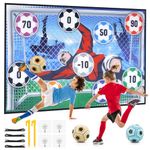 YIMORE Football Game Set for Kids, Indoor Outdoor Soft Soccer Goal Games with Velcro Balls, Football Gifts for Boys Kids 3 4 5 6 7 8 Year Old Toys