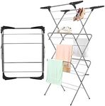 Rainberg 3 Tier Clothes Airer Drying Indoor and Outdoor, Laundry Rack with Non-Slip Feet and Corner Spaces for Hangers, Flat foldable for Space Saving Washing Line, 20m Drying Space