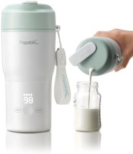Papablic Portable Bottle Warmer for Home & Travel — 85W Fast Heating Baby Bottle Warmer on The Go, 4 Temp Settings, 3-Inch Wide Mouth, Fits Car Cup Holder