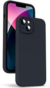 Supdeal Funda Silicona Líquida Case Compatible con iPhone 13, [Protección de Cámara] [Carcasa Forrada de Microfibra] [Capas Protectoras de 4 Tapas], Suave al Tacto y Antigolpes, 6,1", Negro