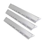 LOKHING Universal Replacement Heavy Duty Adjustable Stainless Steel Heat Plate Shield, Heat Tent, Flavorizer Bar, Burner Cover, Flame Tamer for Most Gas BBQ Grill, Extends from 30CM to 72CM L, 3 Pack