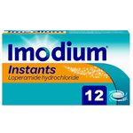 Imodium Instants for on The go Diarrhoea Relief, 12 Tablets (Pack of 1) (Packing May Vary)