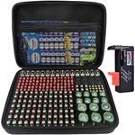 Battery Organizer Storage Case with Battery Tester - BT168, Carrying Case Bag Holder