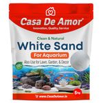 Casa De Amor Natural Aquarium White Sand Sugar Size for Freshwater Fish Tank/Decoration/Terrarium/Paintings/Plants Potted/Lawn & Garden/Fire Pits/Candle/Vase Filler and Crafts (5 Kg)