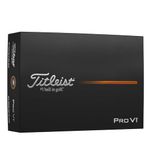 Titleist Pro V1 Golf Ball, Pack of 12, White, Standard Play Numbers #1-4