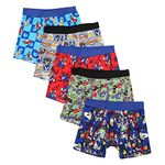 Sonic The Hedgehog Sega Video Game 5-Pack Boys Boxer Briefs Set Black