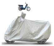 Caronix Duty Super XL Bike Cover with Mirror Pocket, Belt & Buckle, Waterproof, Scratch Proof, Heat Resistant, DustProof - Metallic Silver - Duty Super XL Cover