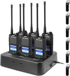 Retevis RB658 Walkie Talkies Professional, 2 Way Radio with Bluetooth-APP, 1.77inch Screen, 6 Way Charger, 1800mAh Battery, VOX, Long Range Walkie Talkie for Security (6 Packs, 6 Earpieces)