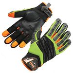 Ergodyne ProFlex 924 Impact Reducing Work Gloves with Back Hand Protection, Large