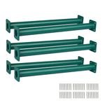 Barcaloo 22 Inch Monkey Bars for Kids Outdoor - Set of 6 Green Powder Coated Indoor Monkey Bar Set for Backyard Kit with Mounting Plates