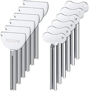ZOCONE Toothpaste Squeezer, 12pcs Metal Tube Squeezer Key Stainless Steel Toothpaste Roller Tube Wringer for Paint, Cream, Cosmetic and Hair Dye(D)