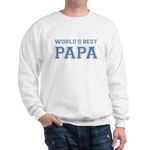 CafePress Worlds Best Papa Sweatshirt Classic Crew Neck Sweatshirt White