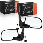 A-Premium Pair (2) Driver and Passenger Side Power Door Mirror - Compatible with Chevrolet Silverado 1500 2500 3500, Tahoe, Suburban & GMC Sierra, Yukon & Cadillac Escalade - Non-Heated Manual Folding