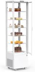 GarveeTech Refrigerated Display Case, 10.5 Cu. Ft. Display Refrigerator with LED Lighting, Adjustable Shelves, Air-Cooling Automatic Defrost for Cakes, Bakery, Desserts, White