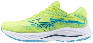 Mizuno Men's Wave Rider 27 Running Shoe, Sharp Green/Navy Peony, 9 UK