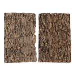 ibasenice Cork Bark - 2Pcs Reptile Bark Decor Reptile Bark Platform Turtle Platform Snake Climbing Bark Reptile Hideout Cork Bark Terrarium Decor