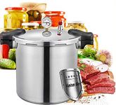 Commercial kitchen Large capacity cooking utensils 25Llitre Pressure cooker,with Steamer Basket Explosion proof pressur einstant pot-Luxury precision pressure gauge-Anti scald heat insulating handle …