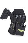 AWP Angled Drill Holster | Heavy-Duty Polyester Drill Holster Designed to Sit on Belt and Hold Weight Evenly | Black | Fits Most Drills